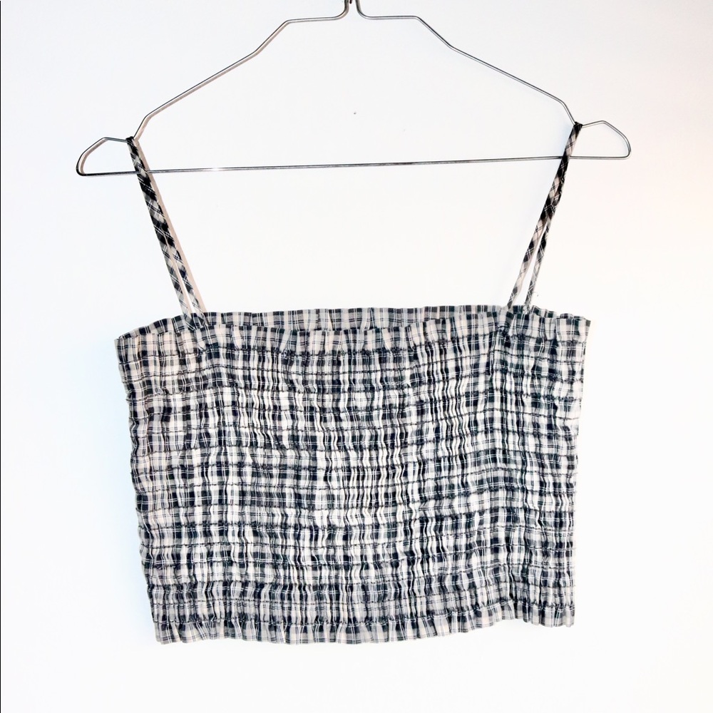 Vintage plaid crop top